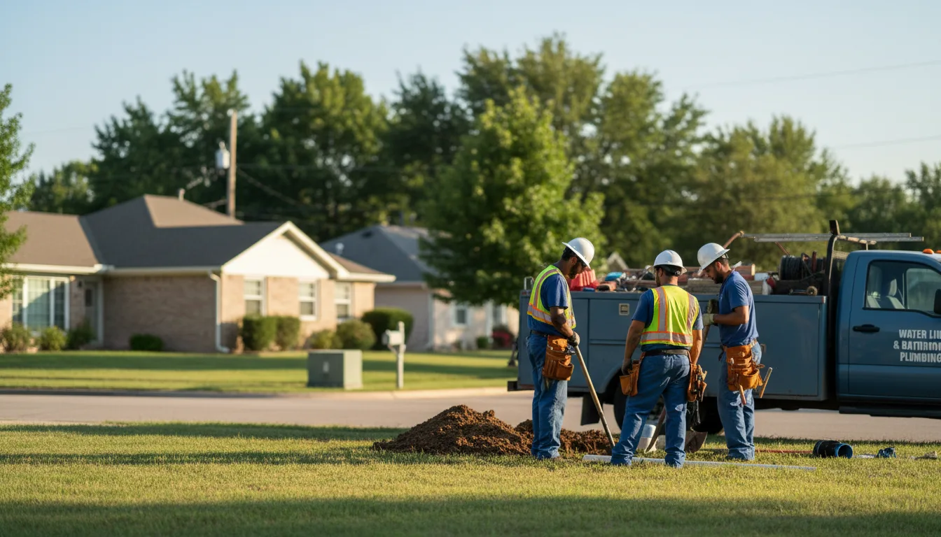 Residential water line and bathroom plumbing service in Denmark, WI